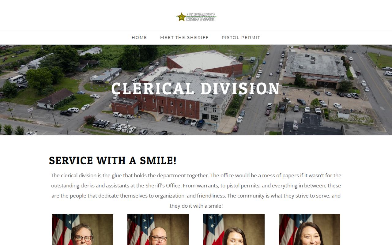 Walker County arrest history Clerical Division records route