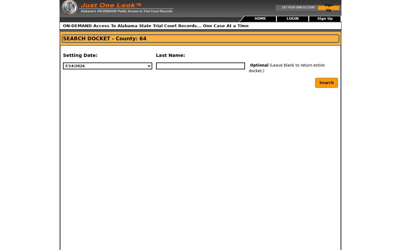 Walker County criminal court upcoming docket search