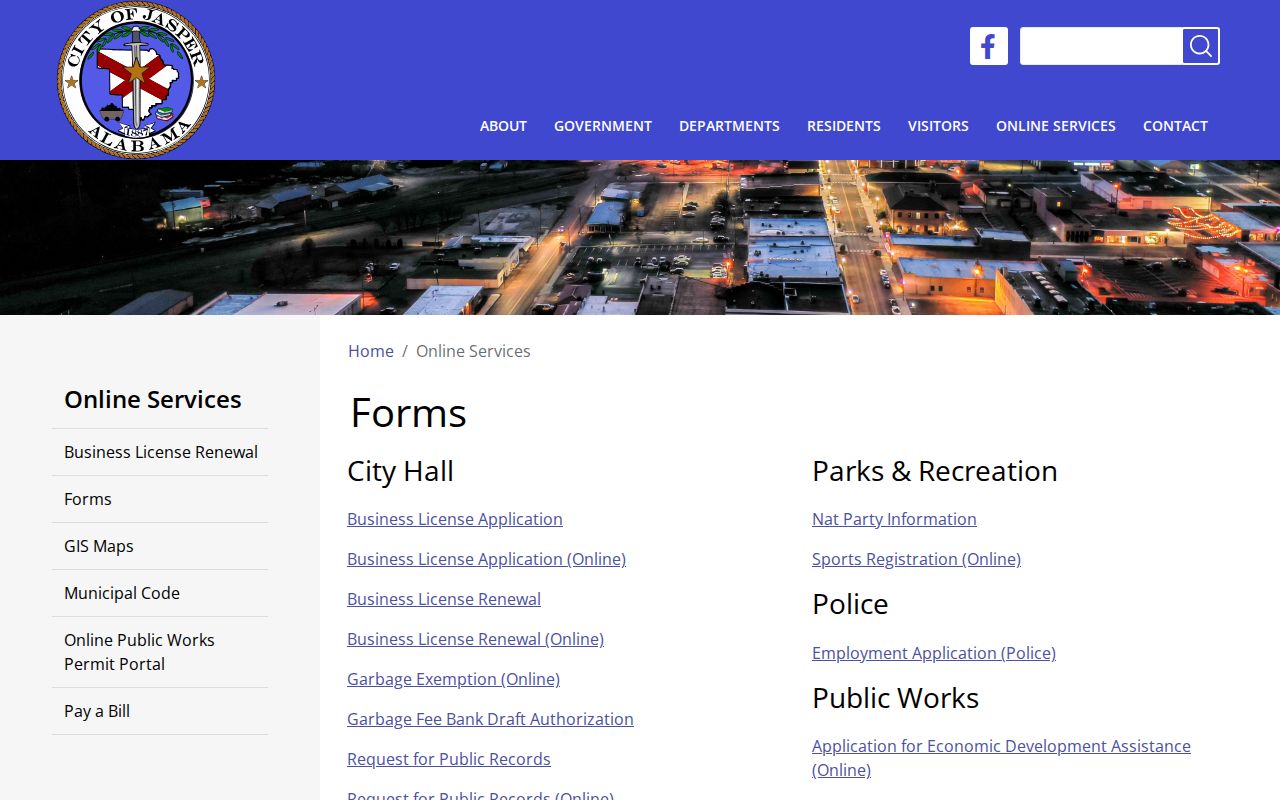 Jasper criminal history public records forms