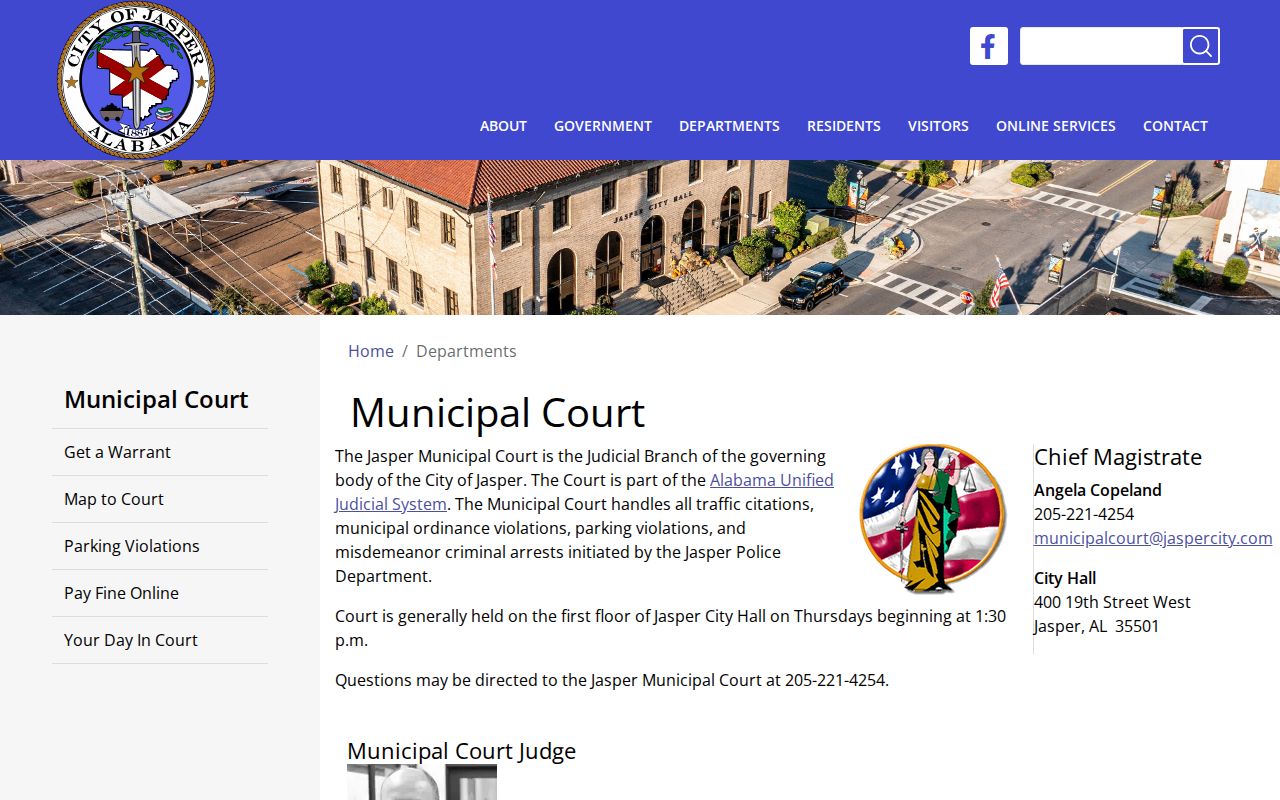 Jasper criminal history municipal court records