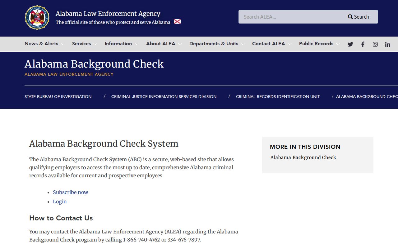 Walker County criminal history ALEA self-review instructions